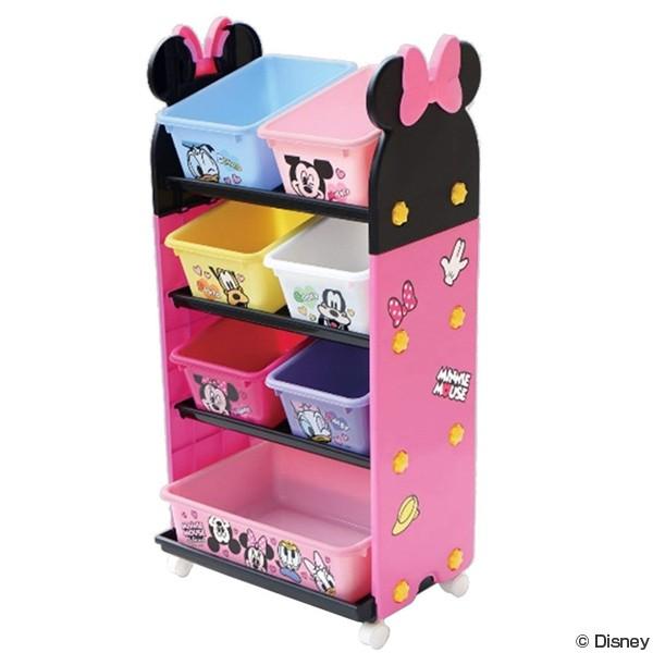 Disney（ディズニー） おもちゃ 収納ラック 4段 ミニーマウス トール