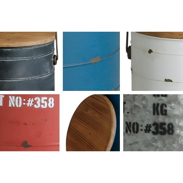 収納ボックス ドラム缶風 ボックススツール 椅子 小物入れ