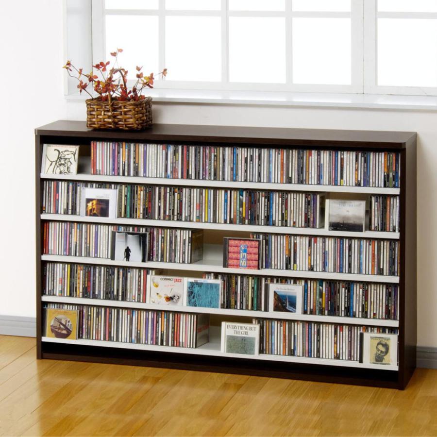 CDラック 幅139.2cm 5段 大量収納ストッカー （ ラック 棚 収納