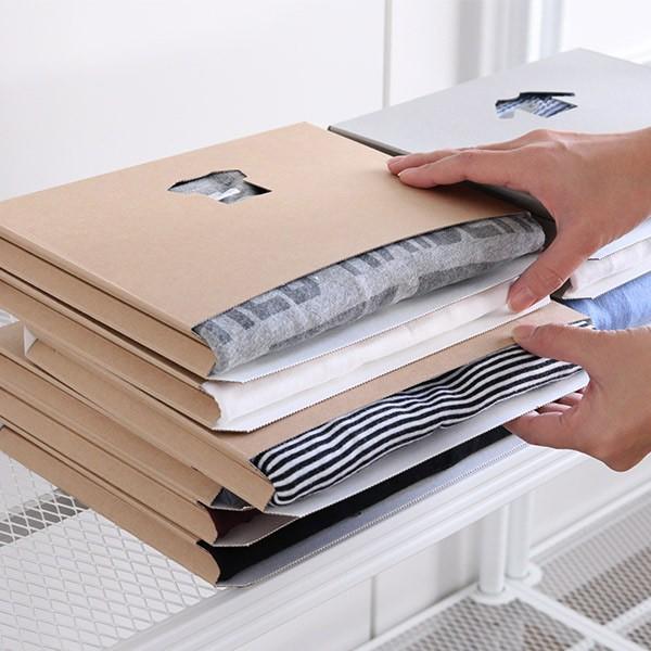 Tシャツ収納 Tatemu 厚手サイズ 同色30枚入 日本製 たてむ 収納 衣類 整理 畳む 立てる 衣類収納 ダンボール 2709set インテリアパレットヤフー店 通販 Yahoo ショッピング