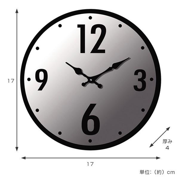 掛け時計 置き時計 卓上ガラス時計 ROUND 17cm Simple シンプル2 ホワイト （ アナログ 時計 壁掛け時計 インテリア 雑貨 ）｜interior-palette｜02