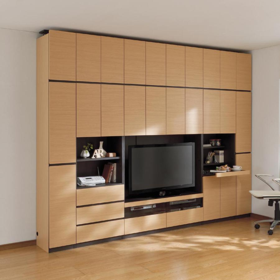 白井産業 テレビ台ユニット 壁面収納 ポルターレ 幅120cm ホワイト