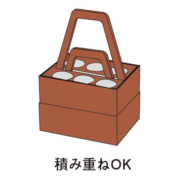 ビール運び 6本用 黒天朱 木製 瓶ビール ボトルキャリー 配膳 業務用