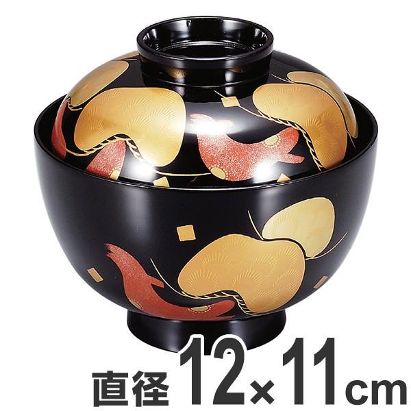 吸い物椀 木製 3.8寸 上老松椀 黒 漆塗 汁椀 吸い物 本漆塗 和食器