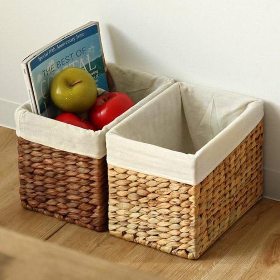 ちどり産業 収納ボックス バスケット 内布 約 幅18×奥行26×高さ20cm