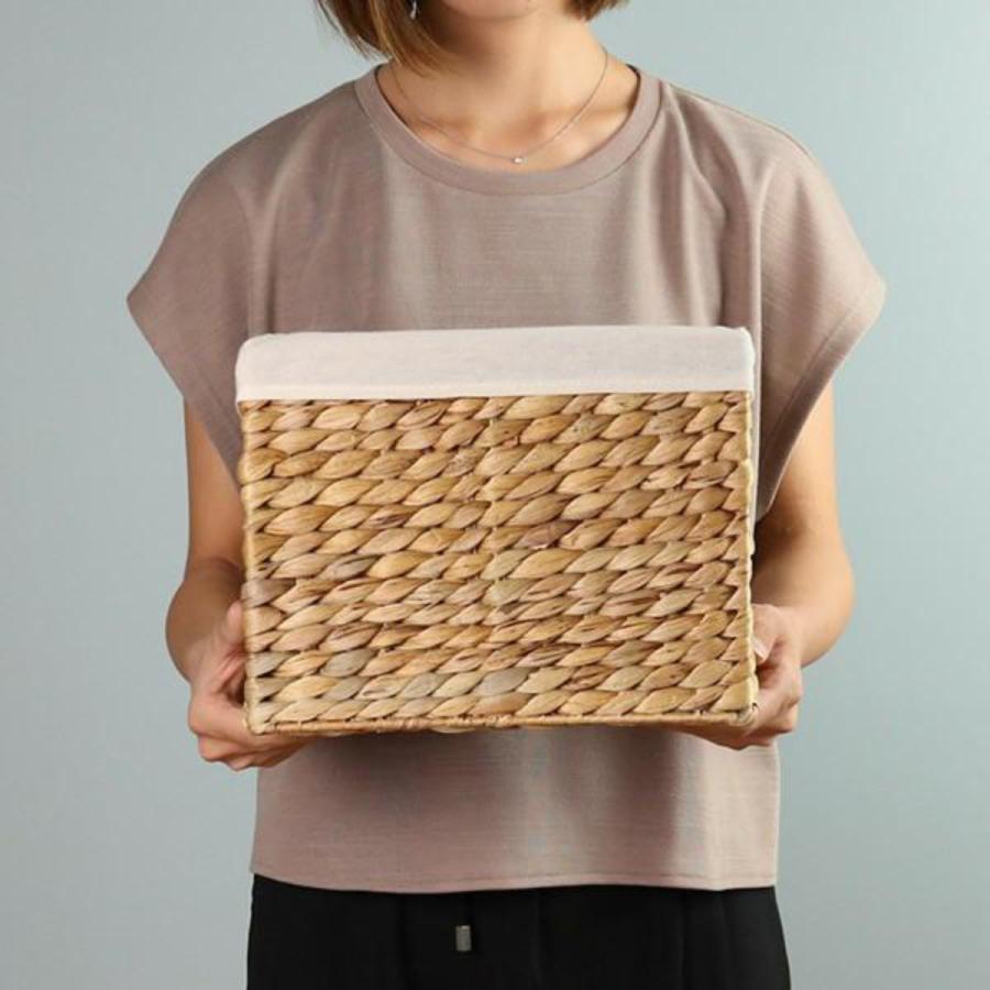 ちどり産業 収納ボックス バスケット 内布 約 幅18×奥行26×高さ20cm