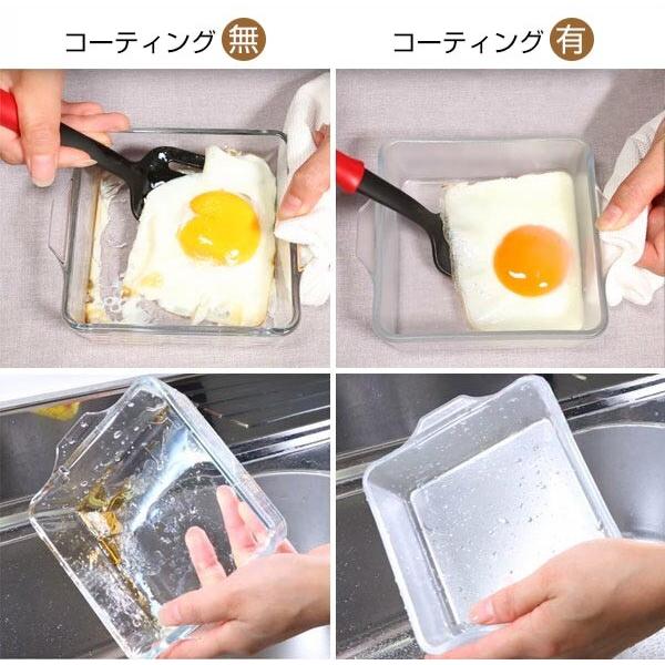 セラベイク 耐熱ガラス スクエアロースター M 蓋付き 500ml （ Cera