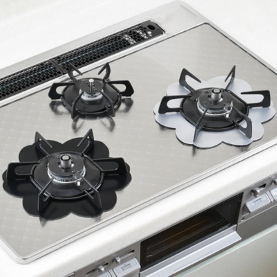 ガスマット フラットトップ ガス用焼け焦げ防止シート 直径24cm 2枚入 ( ガラス コンロマット ガスコンロマット ガスコンロ用保護マット 花形 ) :293880:インテリアパレットヤフー店 通販 ガスマット 60cm幅用 システムガスマット ( ガスコンロ ガス マット 汚れ 防止 シート カバー レンジマット べたつき防止 汚れ防止 全面ガード 焦げ防止 コゲ防止 幅60cm キッチン用品 便利グッズ )
