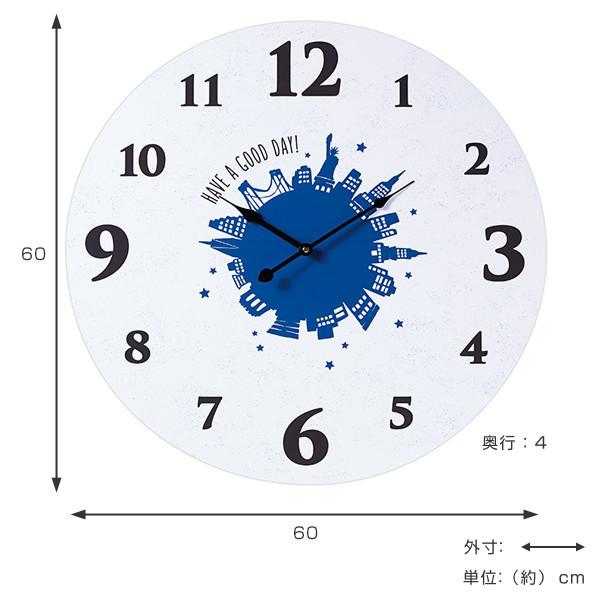 掛け時計 大きめ 60cm ニューヨーク Town series 大きい 壁掛け 時計 アナログ （ 壁掛け時計 大型 見やすい クロック 掛時計 ビッグ ウォールクロック ）｜interior-palette｜04