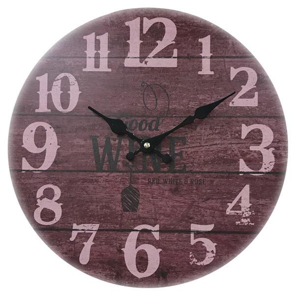 アンファンス 掛け時計 33cm ワイン モチーフクロック WINE