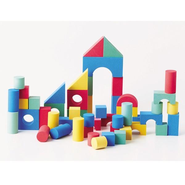 積み木 ブロック ソフト 50ピース つみき 知育 玩具 ソフト積み木 ソフトブロック やわらかい 知育玩具 インテリアパレットヤフー店 通販 Yahoo ショッピング