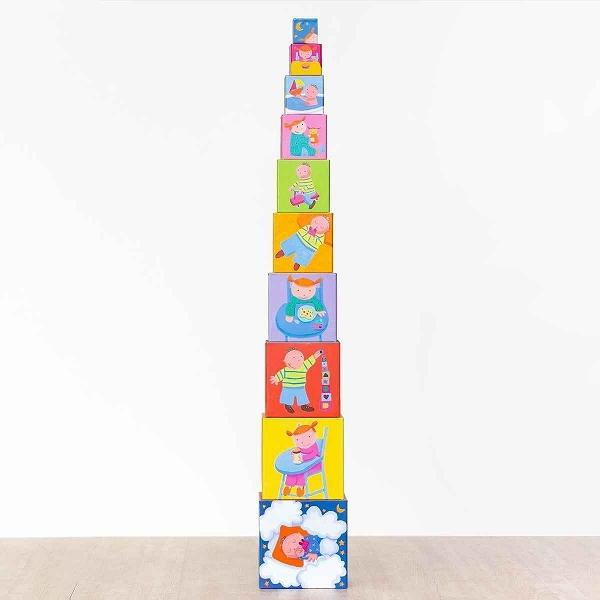 スタッキングトイ ファニー キューブブロック 10個 幼児 知育玩具 おもちゃ ジェコ Djeco スタックキューブ 入れ子 絵合わせ インテリアパレットヤフー店 通販 Yahoo ショッピング