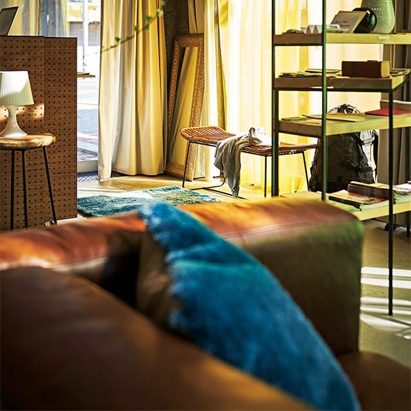 レザーソファ 本革 2人掛け ビンテージ調 幅207cm （ 開梱設置 送料