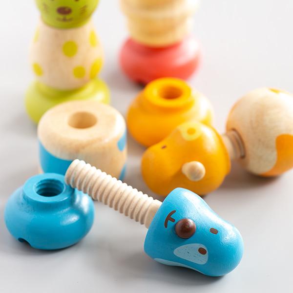 おもちゃ 木製 18ヶ月 ヴィスアニモ ネジ 知育玩具 ジェコ DJECO （ ねじ回し ナット ボルト 幼児 木のおもちゃ ）｜interior-palette｜12
