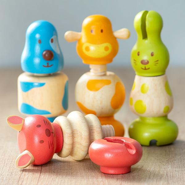 おもちゃ 木製 18ヶ月 ヴィスアニモ ネジ 知育玩具 ジェコ DJECO （ ねじ回し ナット ボルト 幼児 木のおもちゃ ）｜interior-palette｜17