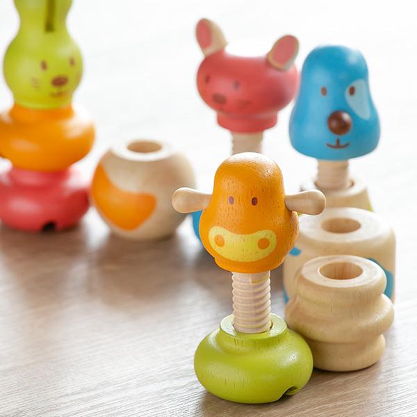 おもちゃ 木製 18ヶ月 ヴィスアニモ ネジ 知育玩具 ジェコ DJECO （ ねじ回し ナット ボルト 幼児 木のおもちゃ ）｜interior-palette｜04