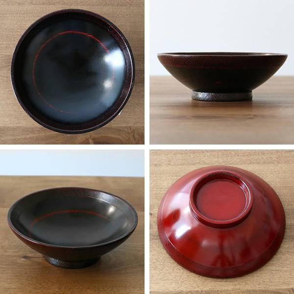 中鉢 木製 320ml 浅型 浅椀 布張り 漆 器 天然木 食器 同色6個セット