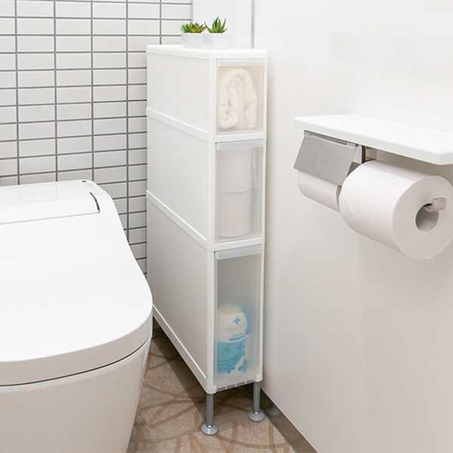 吉川国工業所 隙間収納 洗面所 段差をまたげる隙間ストッカー 3段 幅