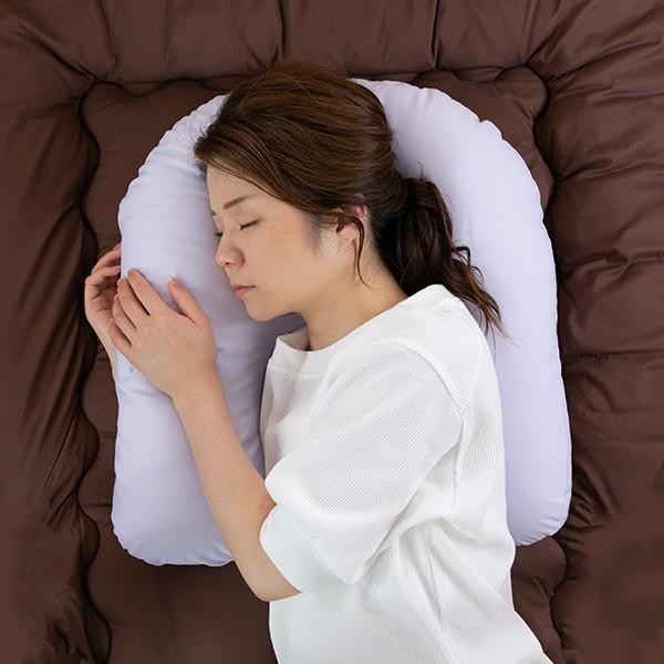 枕 カバー付 らくらくU字まくら 日本製 （ まくら 洗える 横向き ） | ブランド登録なし | 04