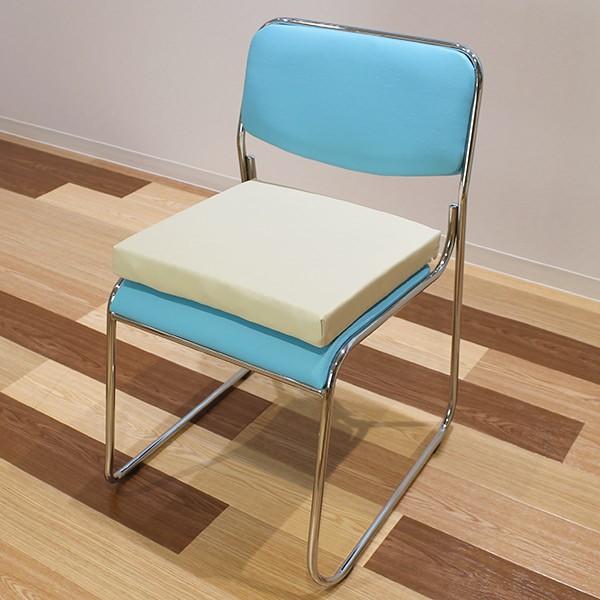 チェアクッション レザー調カバー付 ラテックスクッション 日本製 （ クッション 座布団 椅子用 国産 ） | ブランド登録なし | 05