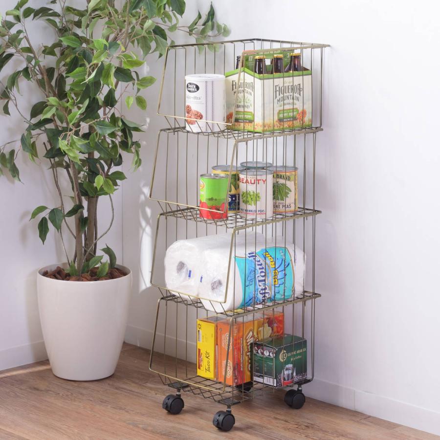 キャスター付き 4段 ワイヤーバスケット キッチンワゴン 収納ラック Amazon.co.jp: NASFH ワゴン キャスター付き 4段 キッチンワゴン 4段