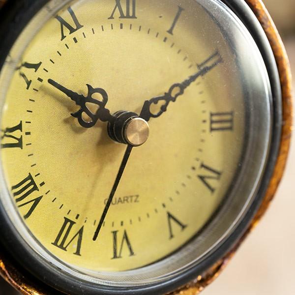 置き時計 ぶたのオブジェ時計 アナログ アンティーク （ 置時計 時計