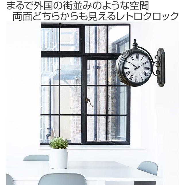 □在庫限り・入荷なし□ 掛け時計 ウォールクロック アンティーク 両面