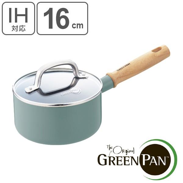 ソースパン 16cm IH対応 グリーンパン GREEN PAN MAY FLOWER メイフラワー ソースパン （ ガス火対応 片手鍋 片手なべ ）｜interior-palette