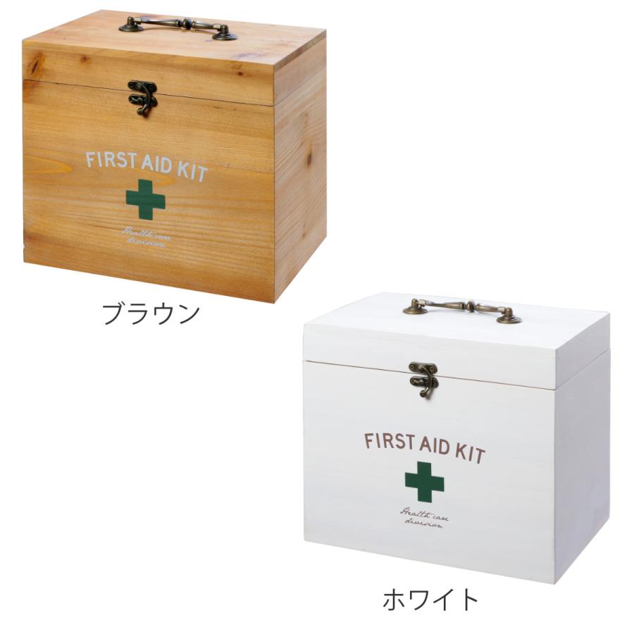 救急箱 収納ボックス Lサイズ 薬 2段 木製 ファーストエイドボックス （ 薬箱 薬入れ 収納ケース ）｜interior-palette｜05