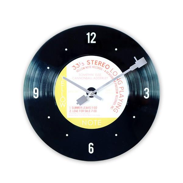 掛け時計 34cm レコードクロックウォール ガラス 壁掛け時計 （ 時計