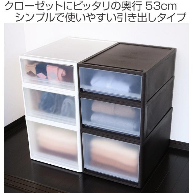 収納ケース ストラ 53 L 幅39 奥行53 高さ30cm クローゼット収納 プラスチック 引き出し 日本製 収納ボックス 収納 ケース ボックス クローゼット 3054 インテリアパレットヤフー店 通販 Yahoo ショッピング