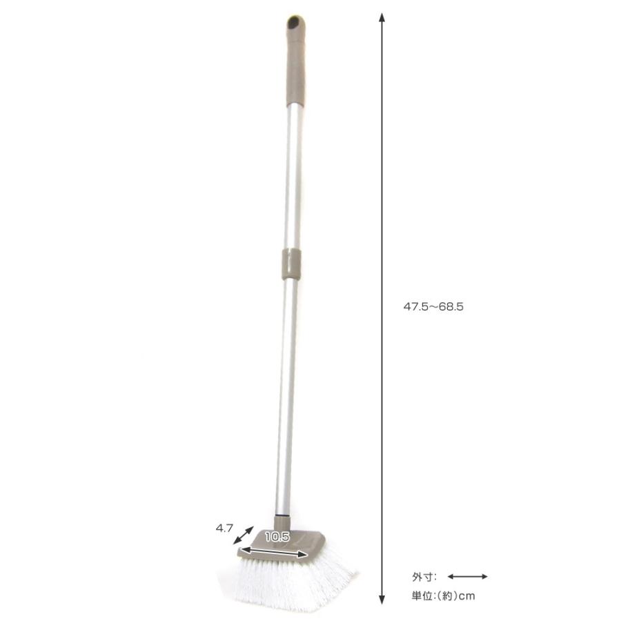 床ブラシ 伸縮 ベランダ 玄関 コンパクト デッキブラシ ブラシ 床 掃除 インテリアパレットヤフー店 通販 Yahoo ショッピング
