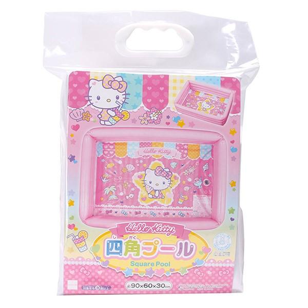 ハローキティ ビニールプール 100cm sanrio（サンリオ） ビニールプール ハローキティ カラフルポップ 四角