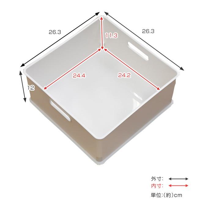 カラーボックス 横置き インナーボックス 収納 1/3 ナチュラ インボックス プラスチック 日本製 2個セット （ 収納ボックス 収納ケース スタッキング ）｜interior-palette｜05