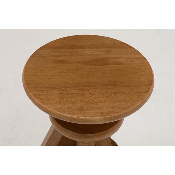 HAGiHARA（萩原） 回転スツール 高さ調節 天然木 椅子 チェア （ 回転