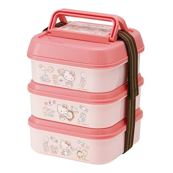 sanrio（サンリオ） お弁当箱 3段 取り皿付き ハローキティ ランチ