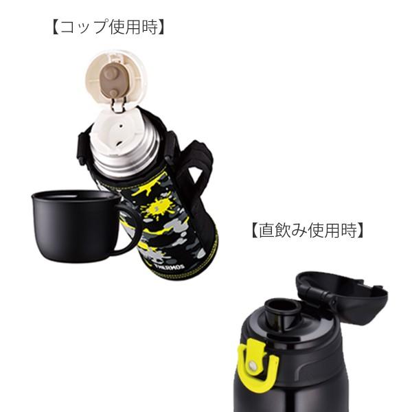 特価 サーモス 水筒 1L 2way 直飲み コップ 真空断熱 FHO-1001WF （ THERMOS 保温 保冷 ワンタッチ ステンレスボトル スポーツドリンク対応 2WAY カバー付 ）｜interior-palette｜04