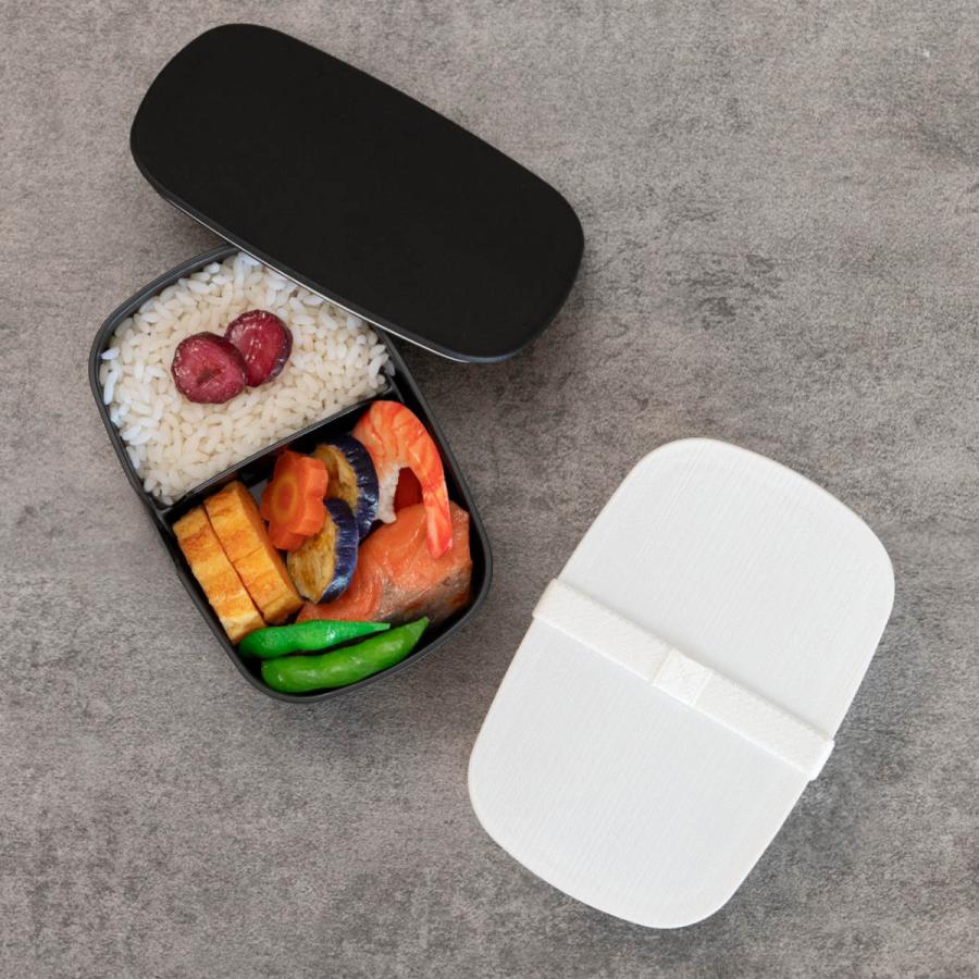 HAKOYA お弁当箱 1段 曲げわっぱ レンジ対応 700ml モノトーン