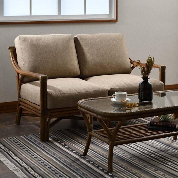 ラタン　ガラス天板×籐ラタンフレーム センターテーブル 籐家具　ローテーブル ラタンガラス天板×籐ラタンフレーム センターテーブル 籐家具ローテーブル