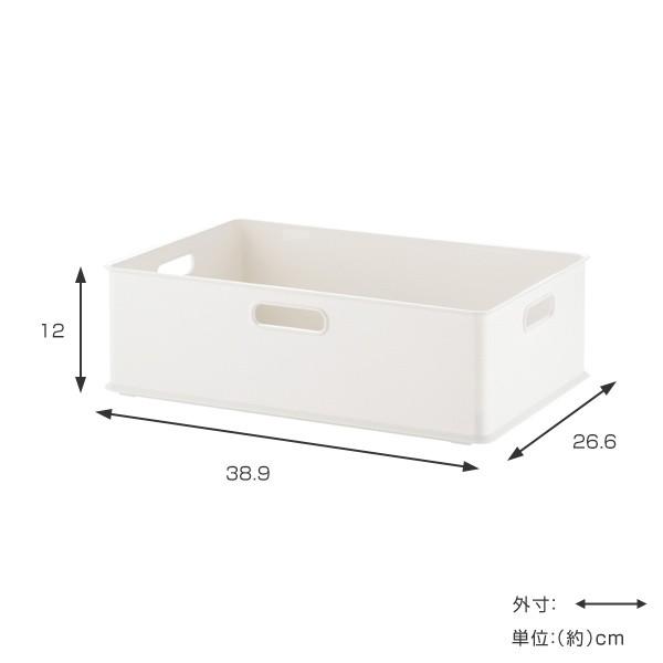 匿名　空き箱　白　小物収納にピッタリ！ 収納ケース M 約 幅39×奥行27×高さ12cm 白 ホワイト S＆W サンバッサ