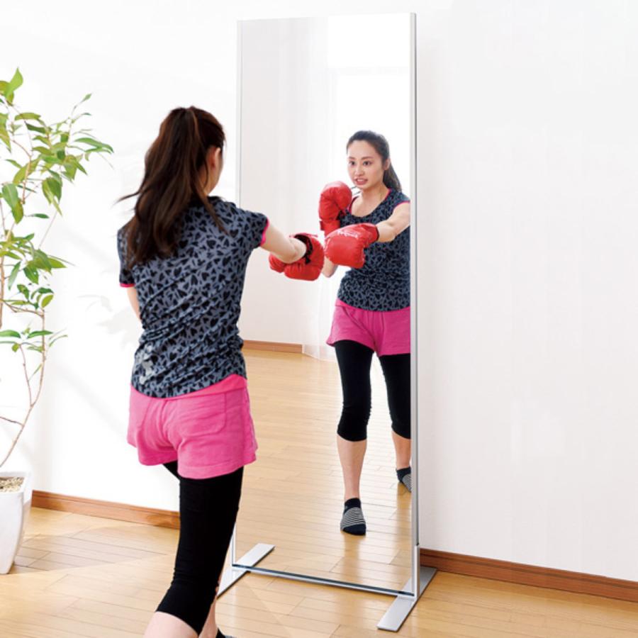 割れない鏡 リフェクスミラー フィットネススタンドミラー 姿見 60cm 180cm 鏡 全身 壁掛ミラースタンドミラー かがみ 割れない ミラー インテリアパレットヤフー店 通販 Yahoo ショッピング