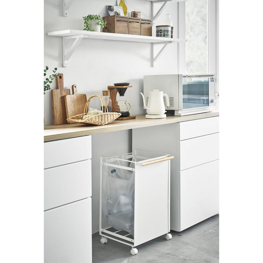 目隠し分別ダストワゴン tosca(トスカ) 3分別 キャスター付き/レジ袋