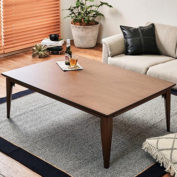 こたつ ロア 幅105cm フラットヒーター 折れ脚 木製 リビングコタツ