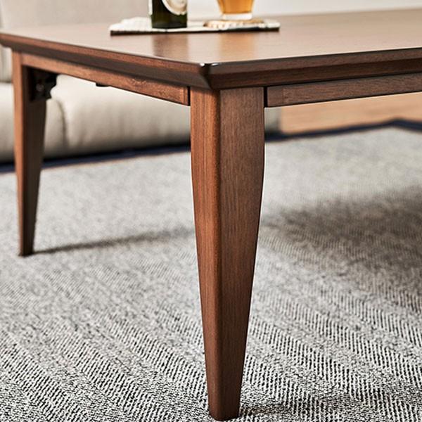 こたつ ロア 幅105cm フラットヒーター 折れ脚 木製 リビングコタツ