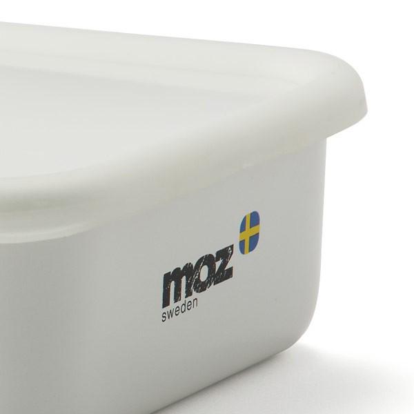 富士ホーロー 保存容器 ホーロー製 1.35L Lサイズ 浅型角容器 MOZ