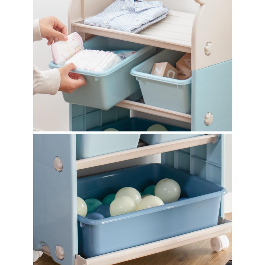 錦化成 おもちゃ 収納 ラック ミッキーマウス トイステーション