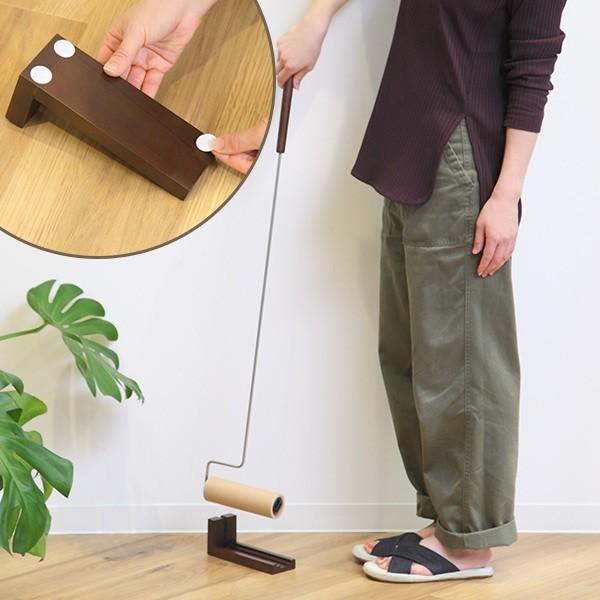 カーペットクリーナー 木製 ロング スタンド付き 粘着クリーナー 掃除 粘着ローラー ロールクリーナー インテリアパレットヤフー店 通販 Yahoo ショッピング