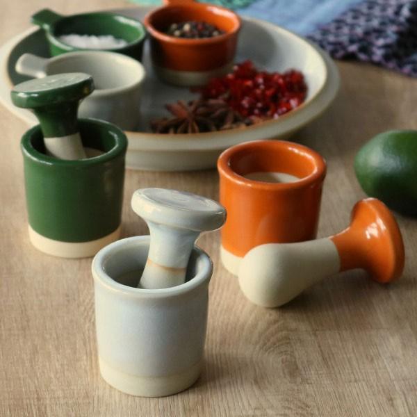 スパイスミル 6cm 瀬戸焼 ビスク 乳鉢 乳棒 セット 食器 磁器 日本製 （ スパイスつぶし ミル スパイス挽き 手動 ） | ブランド登録なし | 08