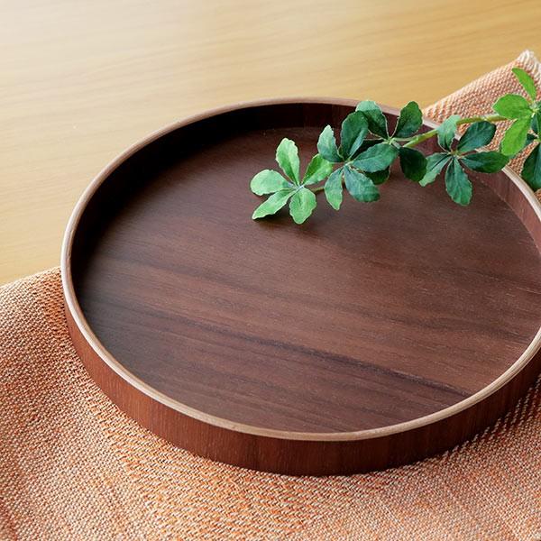お盆 21cm トレー 丸盆 天然木 お膳 皿 食器 （ 木製 トレイ 丸型 一人