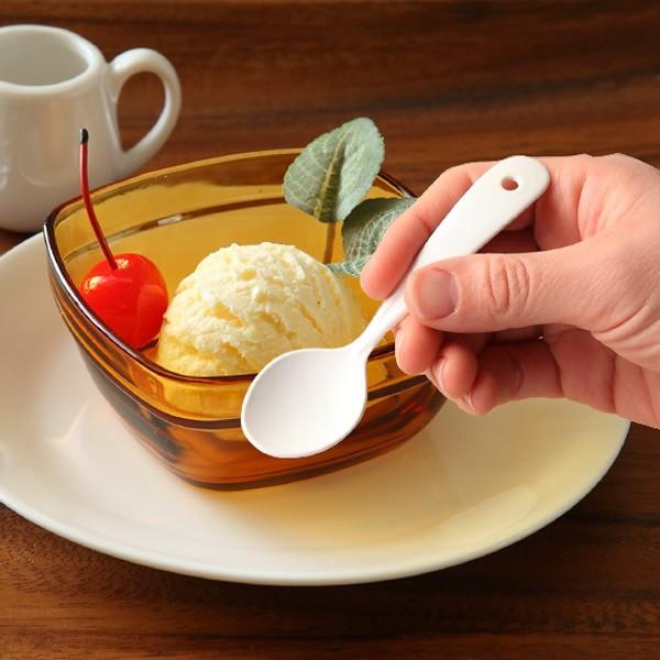 プチスプーン ブラン blanc ステンレス製 スプーン ホーロー 日本製 （ 洋食器 カトラリー 琺瑯 白い食器 ）｜interior-palette